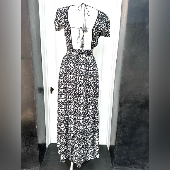 Sundress with open back and silver thread, size large - Picture 3 of 8